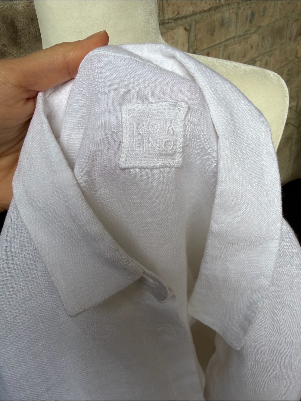 120 Lino Relaxed Fit Shirt with Pocket Women’s XXS/38 100% Linen - Picture 9 of 10